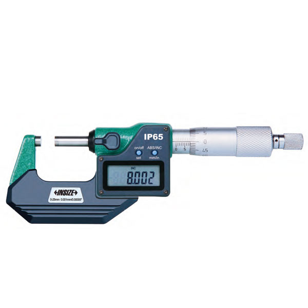 INSIZE WATERPROOF DIGITAL OUTSIDE MICROMETERS – Without Data Output (Code – 3108)