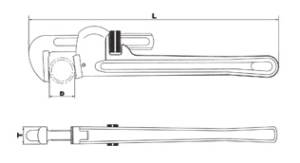 pipe wrenches vice-ALUMINIUM HANDLE PIPE WRENCH_01