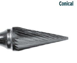 hss rotary burrs-conical