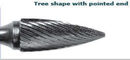 hss rotary burrs-tree-shape-with-pointed-end