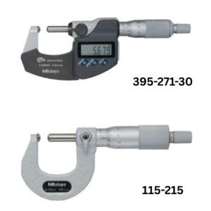 MITUTOYO SERIES 395, 115, 295 TUBE MICROMETER SPHERICAL ANVIL AND SPINDLE TYPE BOTH SIDE BALL