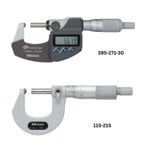 MITUTOYO SERIES 395, 115, 295 TUBE MICROMETER SPHERICAL ANVIL AND SPINDLE TYPE BOTH SIDE BALL