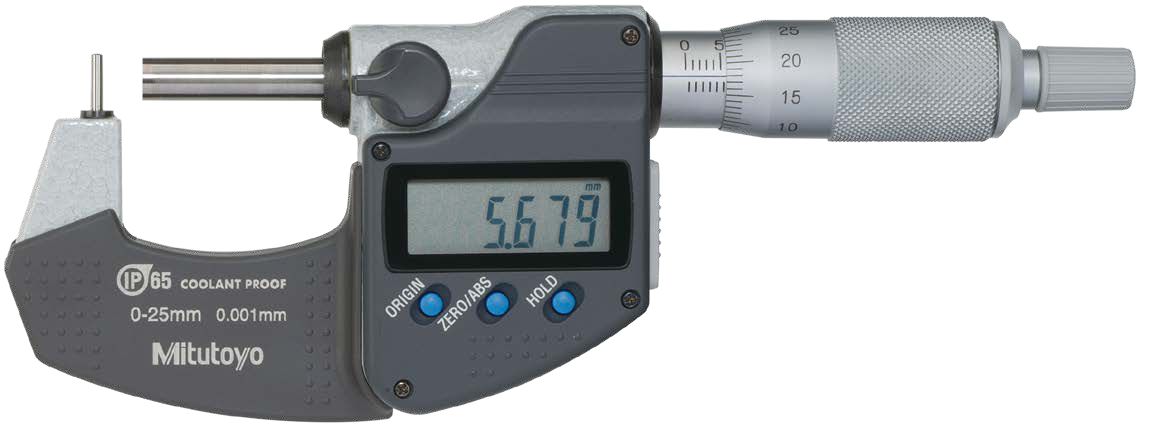 MITUTOYO SERIES 395, 115, 295 TUBE MICROMETER WITH SPHERICAL AND CYLINDRICAL ANVIL TYPE