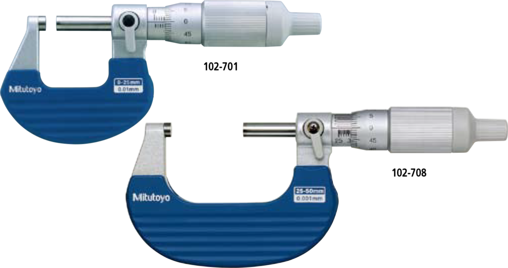 MitutoyoSERIES 102 — Outside MicrometersRatchet Thimble Micrometer