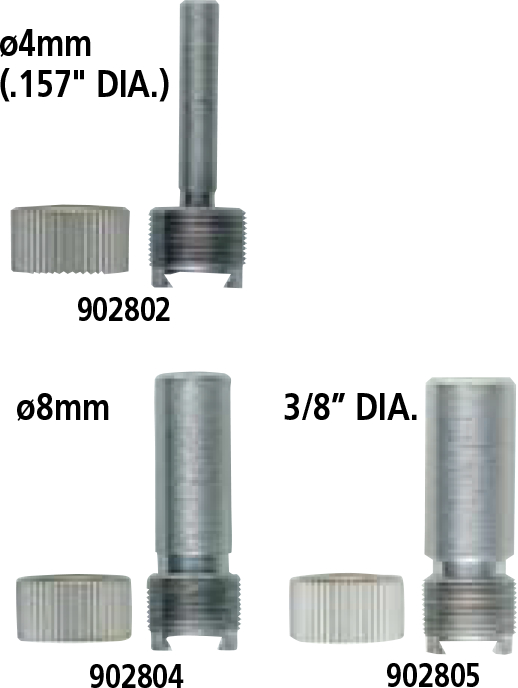 Dial Test Indicator Stems with Knurled Clamp Ring  MITUTOYO 902804 8mm Diameter 