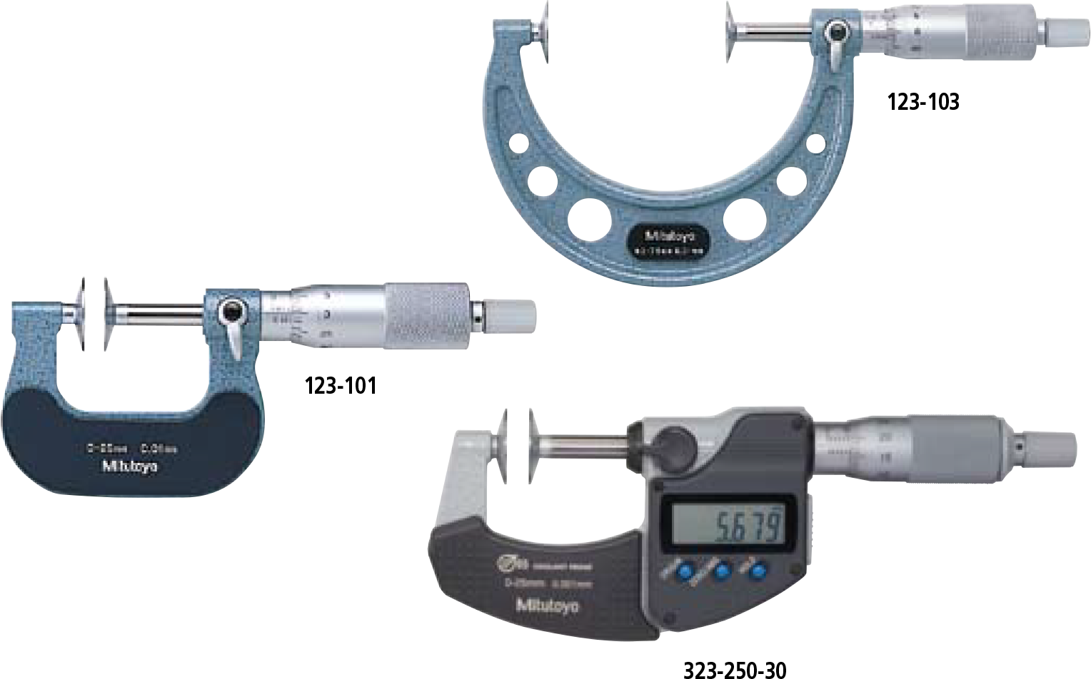 Mitutoyo-SERIES 323, 223, 123-Disk Micrometers