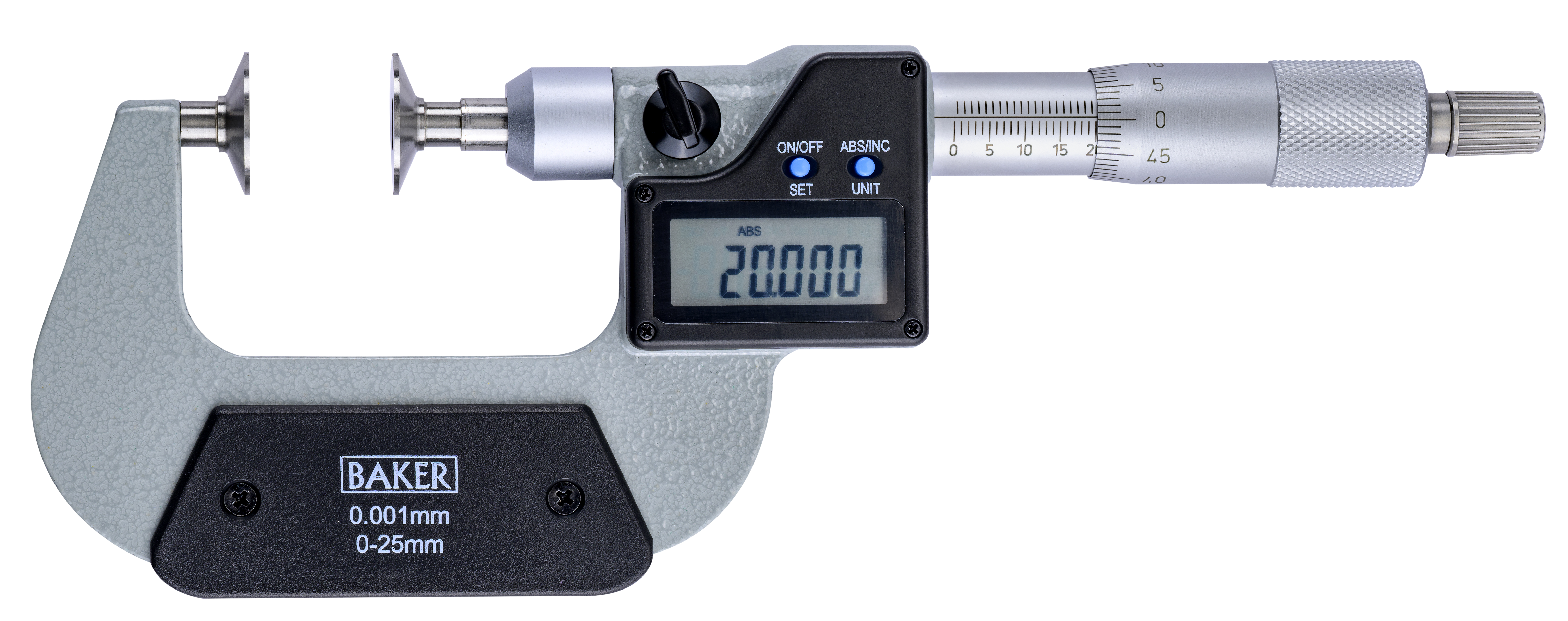 BAKER DIGITAL NON ROTATING DISC MICROMETER